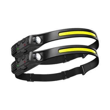 Imagem de Lanterna De Cabeça LED Recarregável Com Sensor USB COB Para Camping, P