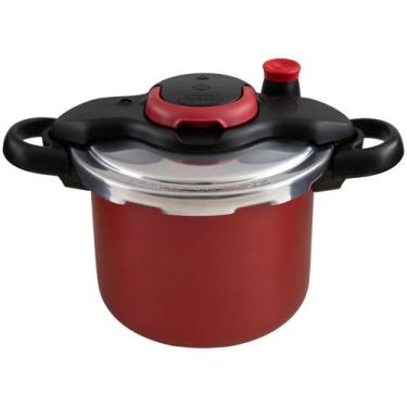 Imagem de Panela de Pressão Rochedo Antiaderente Vermelho 4,5L Fechamento Extern