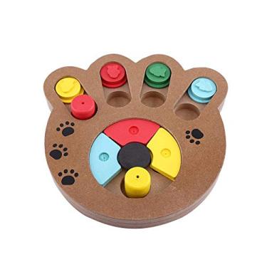Imagem de Brinquedo de madeira para animais de estimação, 1 brinquedo de mastigar fofo em forma de pata de madeira multifuncional interativo para cães e gatos (pata)