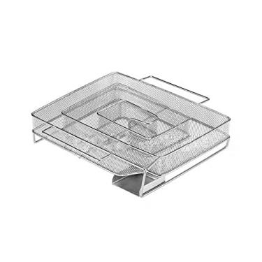 Imagem de Grelha de aço inoxidável para churrasco fumaça fria (Quadrada (19x15x4,5 cm))