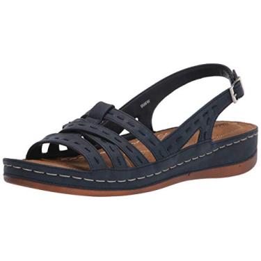 Imagem de Easy Street Sandália feminina com alça nas costas, Azul marino, 11 Wide
