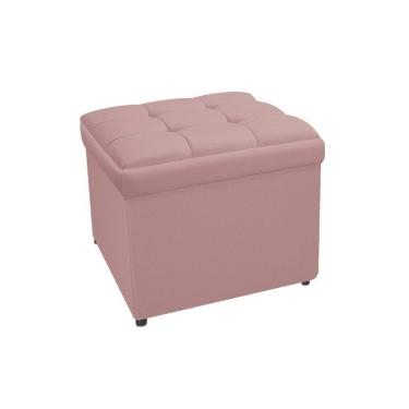 Imagem de Calçadeira Copenhague 100cm Solteiro Suede Rosê Adj Decor