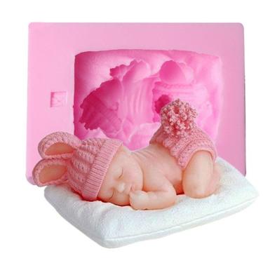 Imagem de Molde De Silicone Bebe Com Almofada, Chá De Bebe