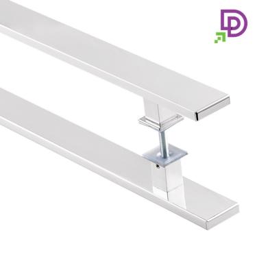 Imagem de Puxador Porta Duplo Em Alumínio 50 Cm Modelo Flat Aluminum