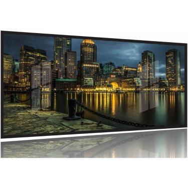 Imagem de Quadro Decorativo Cidade De Boston - Paisagem 130x60 Moldura Preta 2x2