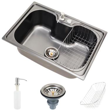 Imagem de Cuba Para Cozinha Gourmet Aço Inox Carajás Pingoo.casa - Preto