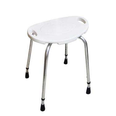 Imagem de Banqueta Oval Banco Para Banho Em Alumínio Dellamed