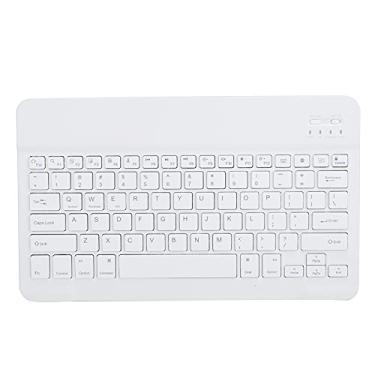 Imagem de Teclado Bluetooth sem fio, teclado portátil ultra fino de 12,9 polegadas, design compacto para economia de espaço, para computador PC e laptop Smartphone Tablet (branco)