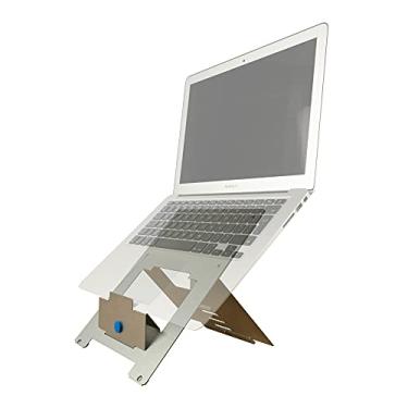 Imagem de R-Go Tools Suporte ergonômico para laptop, suporte de alumínio para laptop, suporte destacável para notebook compatível com MacBook Air Pro, Dell XPS, Lenovo Mais laptops de 10 a 22 polegadas (prata)