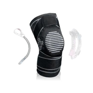 Imagem de Joelheira De Compressão Com Silicone Patelar E Hastes Flexíveis Tam G