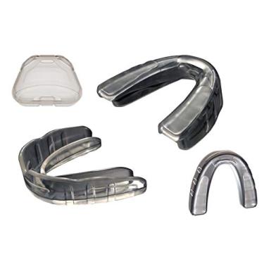 Imagem de Coollo Sports Boil and Bite Mouth Guard (Juvenil & Adulto) SA Mouthpiece esportivo de ajuste personalizado para basquete, karate, artes marciais, luta livre, MMA (Estojo gratuito incluído!), Pacote com 2, Adult - Ages 11 & Above