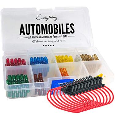 Imagem de Mini Fusível Kit 12 V em linha Fusíveis Automotivos 14 AWG - Mais 120 Fusíveis Variados ATM/APM - Inclui Ferramenta Extrator de Fusível. Fusíveis 5, 7,5, 10, 15, 20, 25 e 30 Amp.
