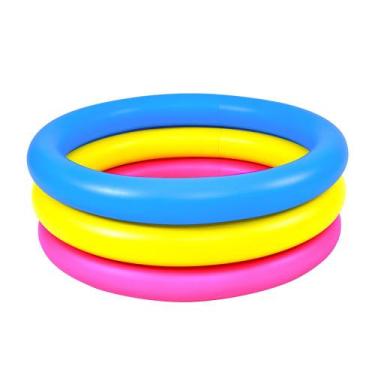 Imagem de Piscina Infantil Inflavel Circulos Coloridos 66 Litros - Dm Toys