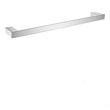 Imagem de Barra de toalha simples de aço inoxidável Suporte de toalheiro quadrado Toalha de cozinha Fome Prateleira de chuveiro Acessórios de banheiro Prata preta, Barra de toalha A5