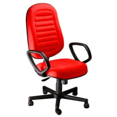 Imagem de Cadeira Presidente Gomada Com Braços Linha Blenda Vermelho