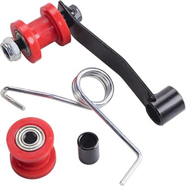 Imagem de CNCMOTOK Guia de rolo ajustador de corrente deslizante para ATV Coolster Go Kart 4 rodas 110cc 125cc 150cc 200cc 250cc que usam corrente 420, 428 e 530