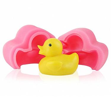 Imagem de MoldFun molde de silicone de pato de borracha tamanho pequeno 3D para sabonete artesanal, bomba de banho, loção barra, chocolate, doces, decoração de bolo, vela de cera, derretimento de giz