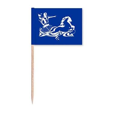 Imagem de Monte Ride Cavalos Marinhos Arrogante Conceited Palito Bandeira Marcador Topper Decoração de Festa