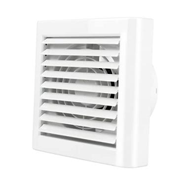 Imagem de Ventilador de exaustão Exaustor elétrico veneziana 6" tipo janela de vidro doméstico ventilador de ventilação exaustor silencioso para banheiro, branco, 21W, 125CFM Ventilador de Ventilação