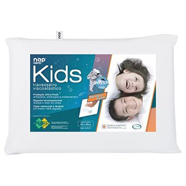 Imagem de Travesseiro Nasa Kids Viscoelástico D28 - Antiácaro - Branco - capa 100% algodão - Nap