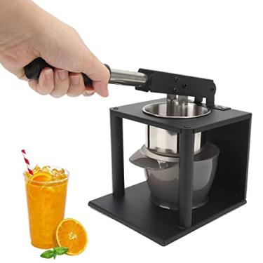Imagem de Máquina de espremedor de frutas manual prensa manual de espremedor de frutas projeto triturador de laranja comercial com dois filtros para romãs de tomate-limão