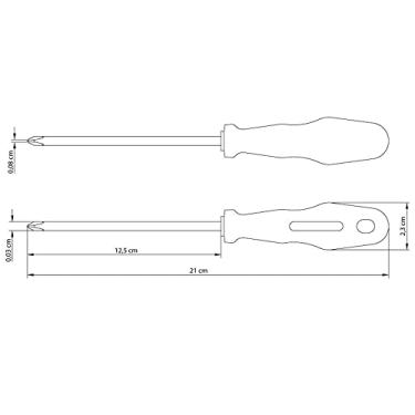 Imagem de Tramontina 41505011, Chave de Fenda Ponta Cruzada 1/8X5, Amarelo