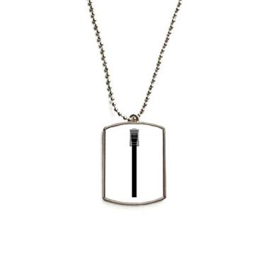 Imagem de DIYthinker Cabo de Internet preto padrão plugue corrente de aço inoxidável pingente para cães colar para animais de estimação