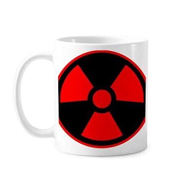 Imagem de Caneca vermelha Dangerous Chemical Radiation Toxic Symbol Mug Cerâmica Coffee Porcelain Cup Tableware