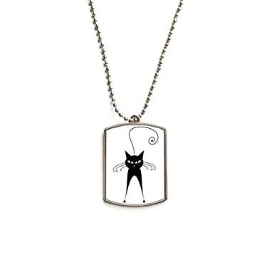 Imagem de DIYthinker Colar com pingente de corrente de aço inoxidável para gatos fofos amantes de animais para animais de estimação