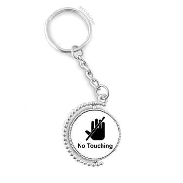 Imagem de Chaveiro giratório com símbolo de aviso, desenho de desenho animado, anel, acessórios de corrente, clipe de corrente