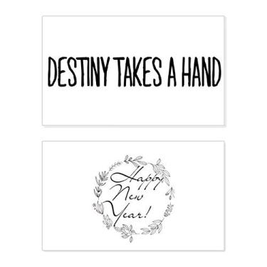 Imagem de Destiny Takes A Hand Festival Ano Novo Cartão Bless Mensagem Presente