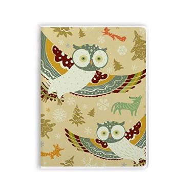 Imagem de Caderno com estampa floral e estampa adorável de corujas