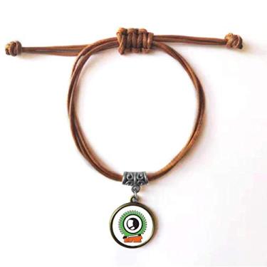 Imagem de DIYthinker Pulseira de couro alienígena verde universo e alienígena pulseira marrom joia presente