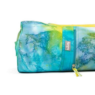 Imagem de YOGATERIA Bodhi Bolsa Tapete de Yoga Porta Mat Yoga | Bhakti Extra Larga Estampada Tie-Dye 100% Algodão| com bolsos e alça ajustável (Azul)