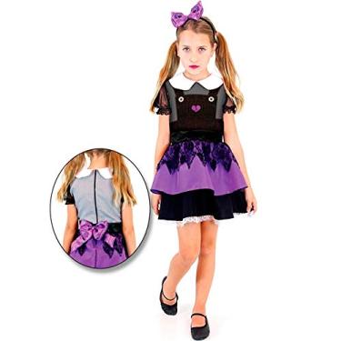 Imagem de Fantasia Boneca do Mal Infantil Halloween Com Tiara M 5-8