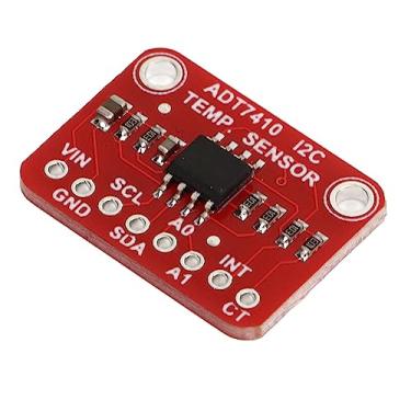 Imagem de −40 ℃ a 105 ℃ Módulo de sensor de temperatura interface I2C Sensor de temperatura Placa breakout 2,7V‑5VDC ADT7410 Placa de breakout do sensor de temperatura