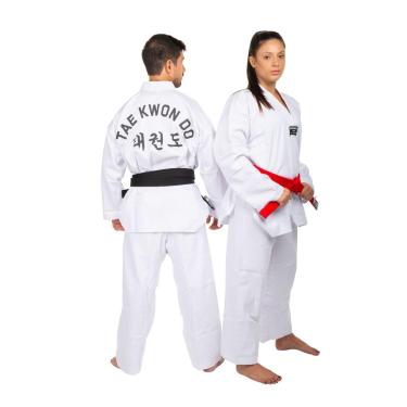 Imagem de Kimono Dobok Taekwondo, Brim Reforçado, Gola Branca, Haganah, M00