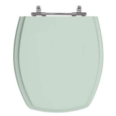 Imagem de Assento Sanitário Thema Verde Água Tampa para Vaso Incepa de Madeira Laqueada