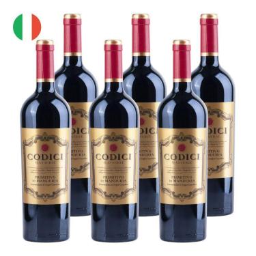 Imagem de Kit 6 Vinhos Codici Primitivo di Manduria Tinto Itália 750ml