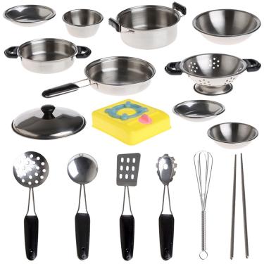 Brinquedo Jogo Conjunto Kit Cozinha 6 Peças Em Inox Panela e Utensílios  Presente Infantil Menino Menina Criança Braskit - Ri Happy