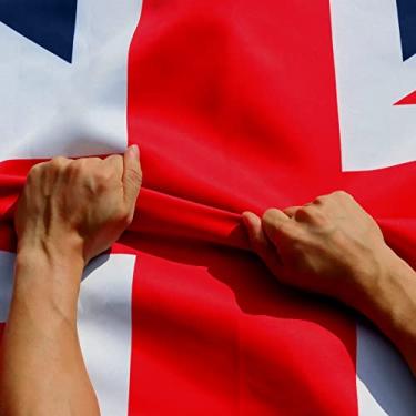 Imagem de Anley Rip-Proof Technology Double Sided 3-Ply United Kingdom UK Flag 3x5 Foot – cores vivas, cabeçalho de lona e resistente a rugas – as bandeiras nacionais britânicas mais fortes e duradouras