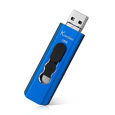 Imagem de Kavolen Cartão de memória de 128 GB 3 em 1 de alta velocidade para PC/laptop/telefones Android. Cartão de memória de foto para Samsung, LG, Google Pixel, Hua Wei, Moto, One Plus etc. (Tipo C/Micro/USB A)