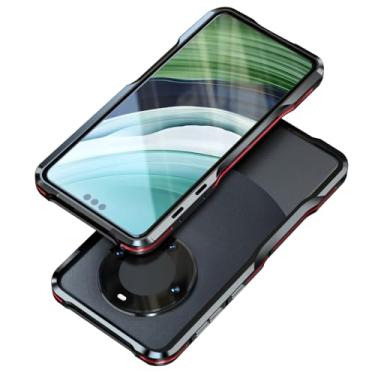 Imagem de IBLuon Capa para Huawei Mate 60 Pro/60, capa de telefone com moldura de metal de alumínio fina e rígida com borda elevada à prova de choque capa de proteção para mulheres homens, vermelho, 60 Pro