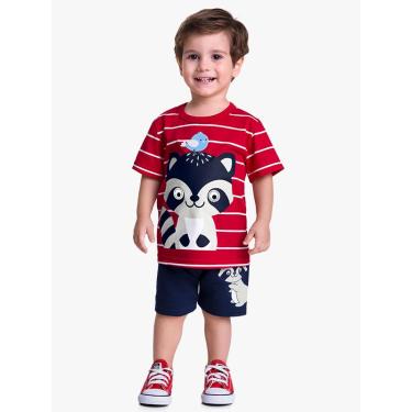 Imagem de Infantil - Conjunto Menino Camiseta + Bermuda Kyly Vermelho  menino