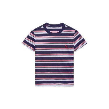 Imagem de Infantil - Camiseta Mini Mc Listrado Ilha Reserva Mini Azul Marinho  menino