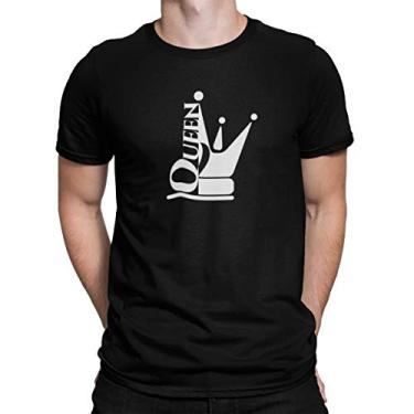 Imagem de Camiseta Camisa Chess Queen Rainha Masculina Preto Tamanho:G