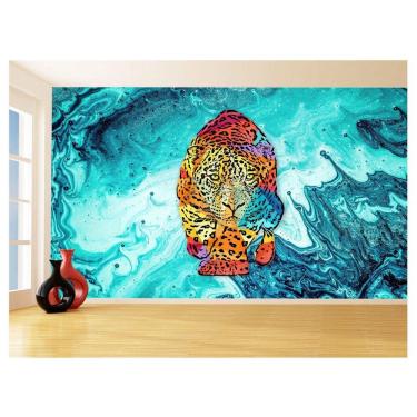 Imagem de Papel De Parede 3D Animais Pop Art Onça Pintada 3,5M Pxa70
