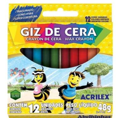 Imagem de Giz de Cera COMUM 12 Cores - Acrilex