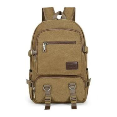 Imagem de Mochila Urban Canvas 20L impermeável para viagens e caminhadas M64