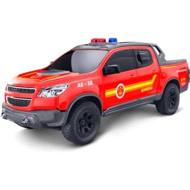 Imagem de Carrinho de Bombeiros Caminhonete S10 35cm Roda Livre Roma